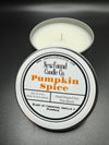 Pumpkin Spice - Tin Candle (8 oz, Soy Blend Wax)