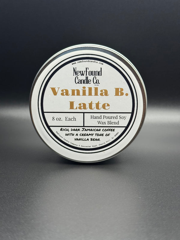 Vanilla B. Latte - Tin Candle (8 oz, Soy Blend Wax)