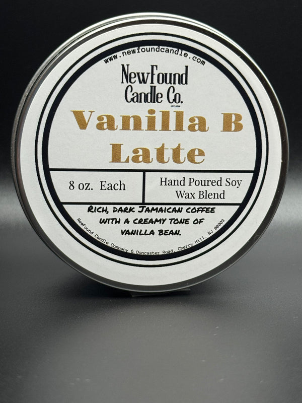 Vanilla B. Latte - Tin Candle (8 oz, Soy Blend Wax)