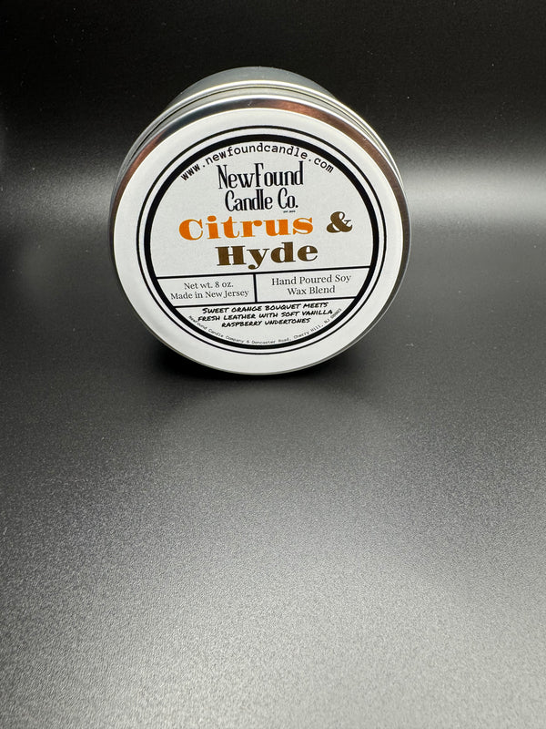 Citrus & Hyde - Tin Candle (8 oz, Soy Blend Wax)