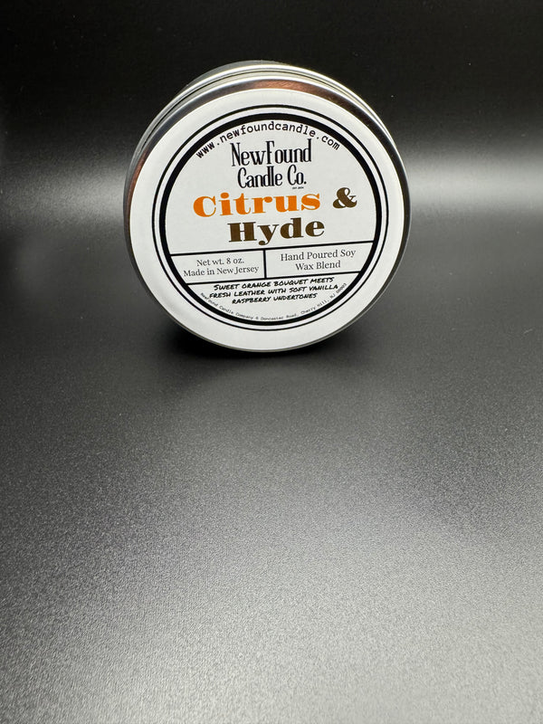 Citrus & Hyde - Tin Candle (8 oz, Soy Blend Wax)
