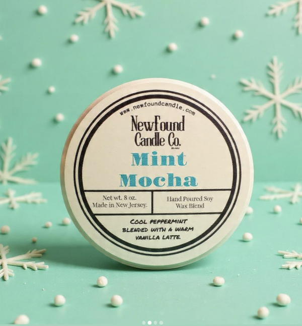 Mint Mocha - Tin Candle (8 oz, Soy Blend Wax)