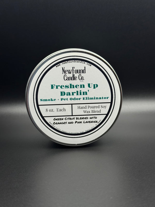 Freshen Up Darlin'- Tin Candle (8 oz, Soy Blend Wax)