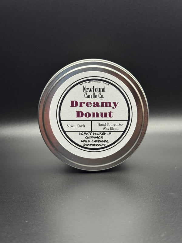 Dreamy Donuts - Tin Candle (8 oz, Soy Blend Wax)