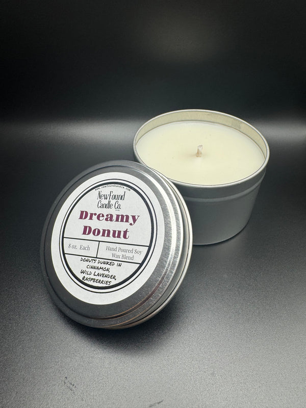 Dreamy Donuts - Tin Candle (8 oz, Soy Blend Wax)