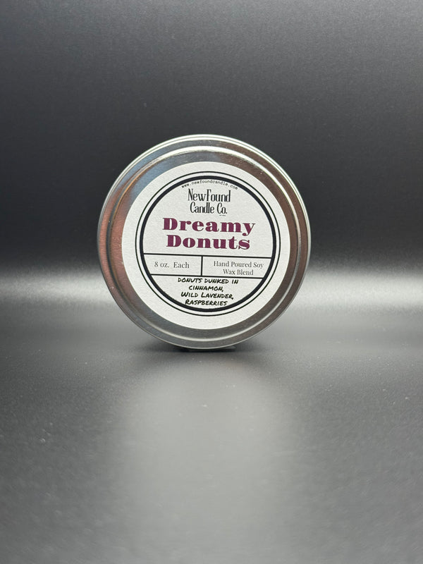 Dreamy Donuts - Tin Candle (8 oz, Soy Blend Wax)