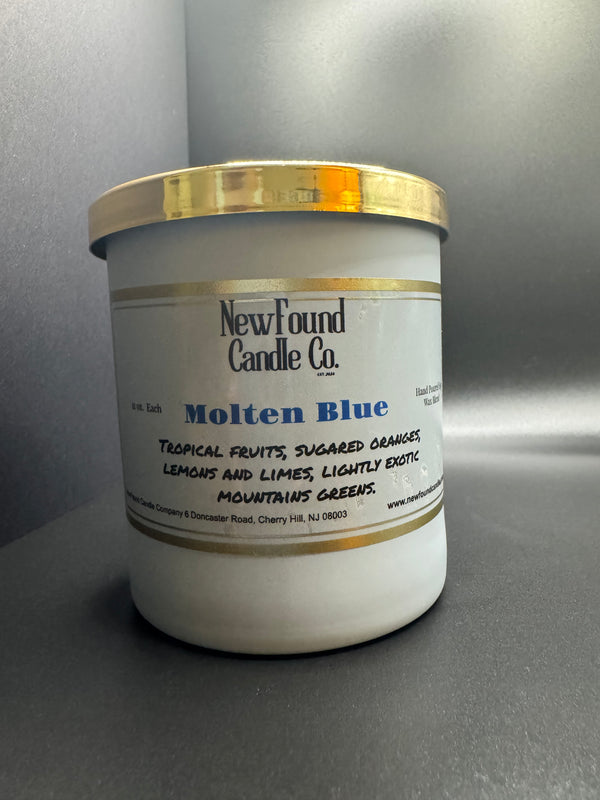 Molten Blue - Libby Candle (11 oz, Soy Blend Wax)